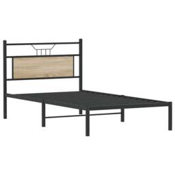 Berkfield Home Bed Frame without Mattress Sonoma Oak 100x190 cm Engineered Wood in Brown - thumbnail 5