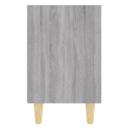 Berkfield Home Bed Cabinets with Solid Wood Legs 2 pcs Grey Sonoma 40x30x50 cm - Size: 40 x 30 x 50 cm - thumbnail 6