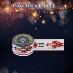 VFM e-Store Christmas Ribbon Garland 7cm x 10cm White X 1 - Size: 7 cm x 10 cm - thumbnail 3