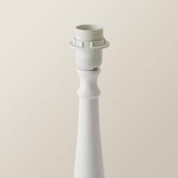 ValueLights Victoria Traditional Wooden Stem Table Lamp Base in White - thumbnail 4