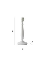 ValueLights Victoria Traditional Wooden Stem Table Lamp Base in White - thumbnail 8