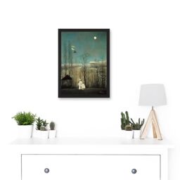 Artery8 Painting Henri Rousseau A Carnival Evening Artwork Framed Wall Art Print A4 in Black - thumbnail 2