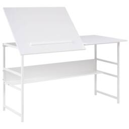 Wyld and Coco Home Desk White 140 x 50 cm with Adjustable Tilting Top - thumbnail 4