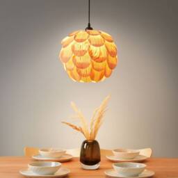 Wyld and Coco Natural Bamboo Acorn Pendant Lamp - thumbnail 1