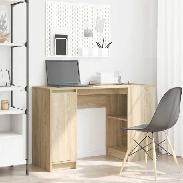 Berkfield Home Desk Sonoma Oak 120x42x76 cm Engineered Wood in Brown - Size: 120 x 42 x 76 cm - image 1