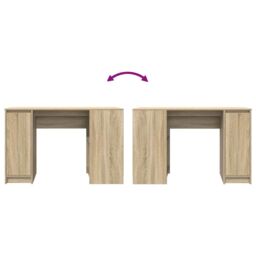 Berkfield Home Desk Sonoma Oak 120x42x76 cm Engineered Wood in Brown - Size: 120 x 42 x 76 cm - thumbnail 9