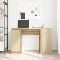 Berkfield Home Desk Sonoma Oak 120x42x76 cm Engineered Wood in Brown - Size: 120 x 42 x 76 cm - thumbnail 3