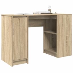 Berkfield Home Desk Sonoma Oak 120x42x76 cm Engineered Wood in Brown - Size: 120 x 42 x 76 cm - thumbnail 4
