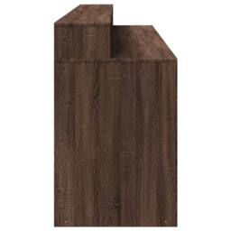 Berkfield Home Soft Desk with LED Lights Brown Oak 200x55x91 cm Engineered Wood - Size: 200 x 55 x 91 cm - thumbnail 7