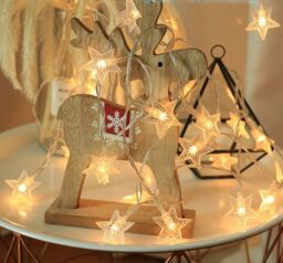 Leaper 9.5 Metres 50 Lamps Warm White Stars Solar Camping Light String in Yellow - thumbnail 2