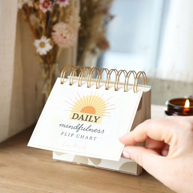 Lisa Angel Women's Daily Mindfulness Flip Chart in White - image 1