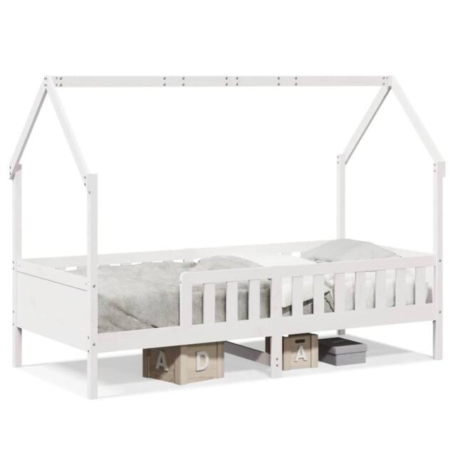Berkfield Home Kids' House Bed Frame without Mattress White 90x190 cm Single Pine - image 1