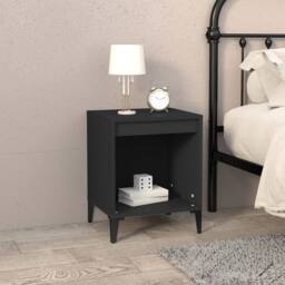 Berkfield Home Bedside Cabinets 2 pcs Black 40x35x50 cm - Size: 40 x 35 x 50 cm - thumbnail 3