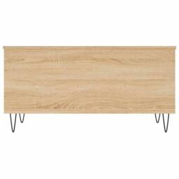 Berkfield Home Coffee Table Sonoma Oak 90x44.5x45 cm Engineered Wood in Light Tan - thumbnail 6