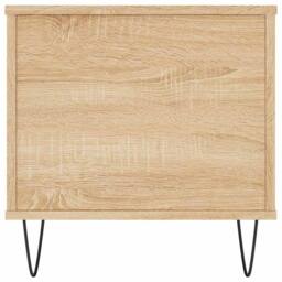 Berkfield Home Coffee Table Sonoma Oak 90x44.5x45 cm Engineered Wood in Light Tan - thumbnail 7