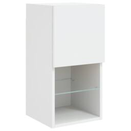 Berkfield Home 4 Piece TV Wall Cabinets with LED Lights White - thumbnail 9