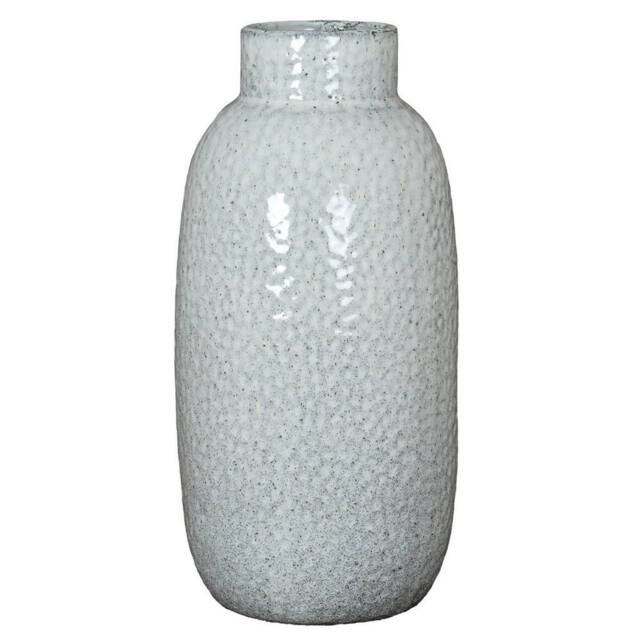 Lemon Pavilion Furniture and Decor Cairn Dimple Large Vase - Ceramic - L18 x W18 x H37 cm - White