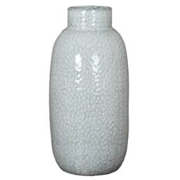 Lemon Pavilion Furniture and Decor Cairn Dimple Large Vase - Ceramic - L18 x W18 x H37 cm - White - thumbnail 1