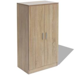 Berkfield Home Shoe Cabinet 7 Shelves Oak in Brown - thumbnail 2