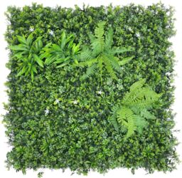 AKA Artificial Living Wall Panels Green Plant Flower Foliage 1m x 1m - Size: 100 cm x 100 cm