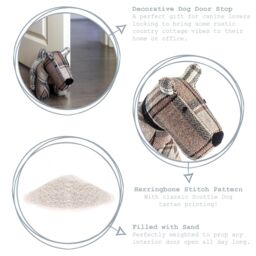 Nicola Spring Bentley the Dog Door Stop - 30 x 24cm - Brown - Size: 30 x 24 cm - thumbnail 2