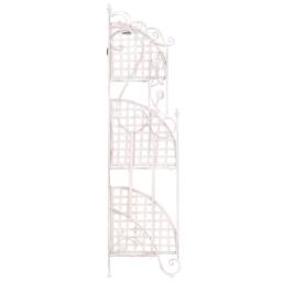 Wyld and Coco 3-Tier Iron Shelving Unit White - Retro Free-Standing Bathroom Storage - thumbnail 5