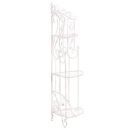 Wyld and Coco 3-Tier Iron Shelving Unit White - Retro Free-Standing Bathroom Storage - thumbnail 3