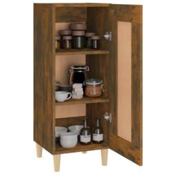 Berkfield Home Sideboard Smoked Oak 34.5x34x90 cm Engineered Wood in Brown - thumbnail 4