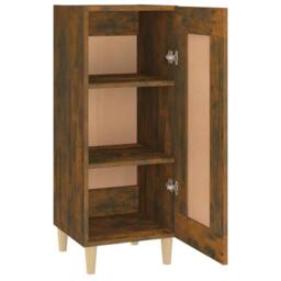 Berkfield Home Sideboard Smoked Oak 34.5x34x90 cm Engineered Wood in Brown - thumbnail 7
