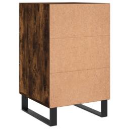 Berkfield Home Bedside Cabinet Smoked Oak 40x40x66 cm Engineered Wood in Brown - Size: 40 x 40 x 66 cm - thumbnail 8