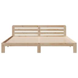Berkfield Home Bed Frame without Mattress 180x200 cm Super King Solid Wood Pine in Light Brown - thumbnail 4