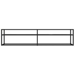 Berkfield Home TV Cabinet Black Marble 180x40x40.5 cm Tempered Glass - thumbnail 3