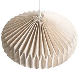 Wyld and Coco Beige Pendant Lamp with Fabric Shade - Modern Living Room Light - thumbnail 5