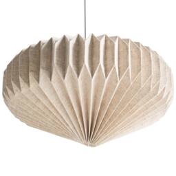 Wyld and Coco Beige Pendant Lamp with Fabric Shade - Modern Living Room Light - thumbnail 6