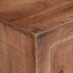 Berkfield Home TV Cabinet 110x30x40 cm Rough Mango Wood in Brown - Size: 110 x 30 x 40 cm - thumbnail 6