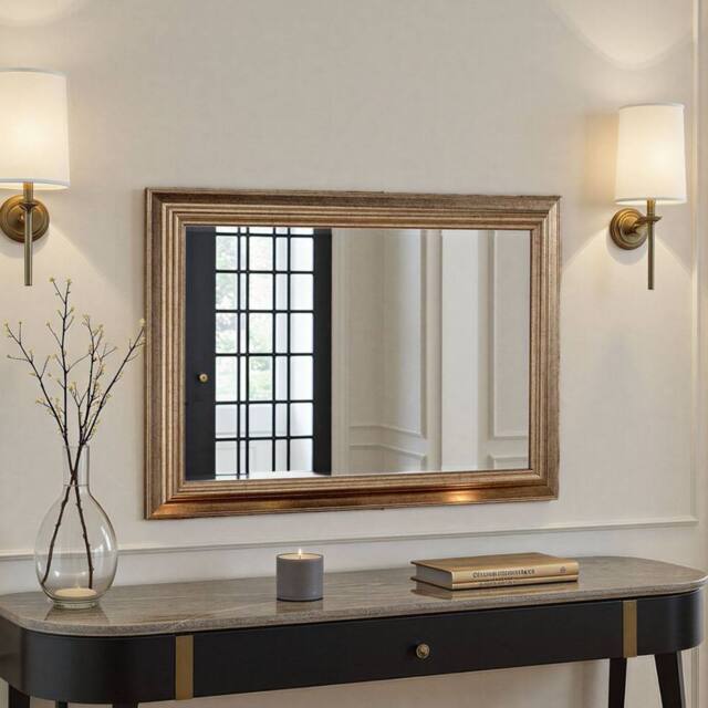 Yearn Mirrors Classic Champagne Framed Bevelled Wall Mirror in Gold - image 1