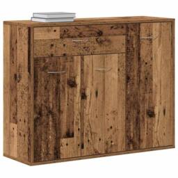 Berkfield Home Sideboard Old Wood 88x30x70 cm Engineered Wood in Brown - Size: 88 x 30 x 70 cm - thumbnail 4