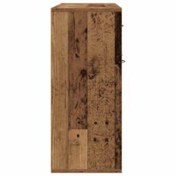 Berkfield Home Sideboard Old Wood 88x30x70 cm Engineered Wood in Brown - Size: 88 x 30 x 70 cm - thumbnail 7