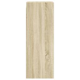 Berkfield Home Wall Cabinet with Glass Doors Sonoma Oak 35x37x100 cm in Light Tan - Size: 35 x 37 x 100 cm - thumbnail 7