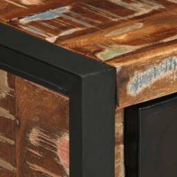 Berkfield Home Bedside Cabinet Multicolour 40x30x51 cm Solid Wood Reclaimed - Size: 40 x 30 x 51 cm - thumbnail 7