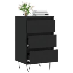 Berkfield Home Sideboard Black 40x35x70 cm Engineered Wood - Size: 40 x 35 x 70 cm - thumbnail 3