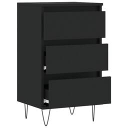 Berkfield Home Sideboard Black 40x35x70 cm Engineered Wood - Size: 40 x 35 x 70 cm - thumbnail 6
