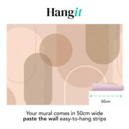 Superfresco Easy Arched Geo Muted Neutral Print To Order 3m x 2.8m Mural in Beige - thumbnail 3