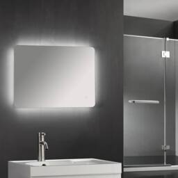 Bathroom Kingdom Bea Backlit Illuminated LED Mirror 700x500mm in Silver - thumbnail 1
