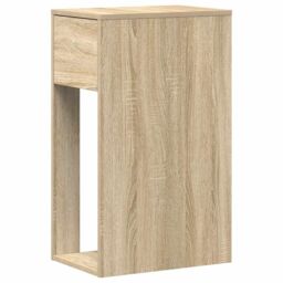 Berkfield Home Computer Tower Stand with Drawer Sonoma Oak 30x44x74 cm in Brown - Size: 30 x 44 x 74 cm - thumbnail 7