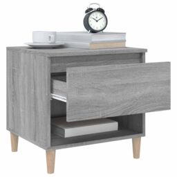Berkfield Home Bedside Tables 2 pcs Grey Sonoma 50x46x50 Engineered Wood - thumbnail 4