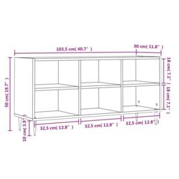 Berkfield Home TV Cabinet Grey Sonoma 103.5x30x50 cm Engineered Wood - thumbnail 9