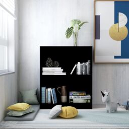 Berkfield Home Bookshelf Black 60x24x74.5 cm Engineered Wood - thumbnail 1