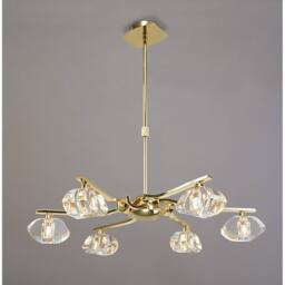 Netlighting Alfa Telescopic 6 Light G9 Polished Brass (Short Rod Included) in Yellow - thumbnail 2