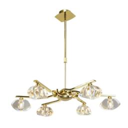 Netlighting Alfa Telescopic 6 Light G9 Polished Brass (Short Rod Included) in Yellow - thumbnail 1